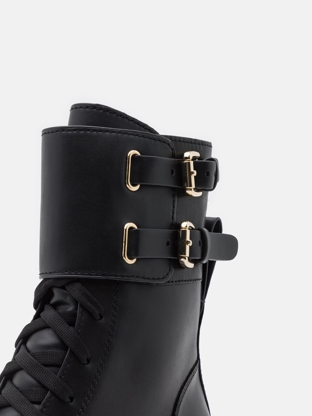 NWT DKNY Bart Lace-Up Buckled Lug Sole Boots Women's Size 11 - Picture 7 of 12
